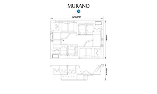 SPA Quadrado Murano em Gel Coat