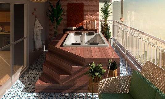Spa Quadrado Nettuno em Acrílico
