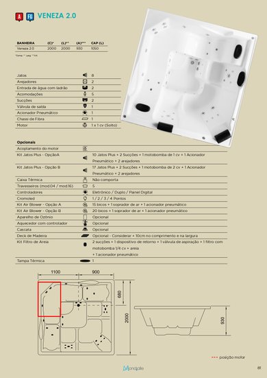 SPA Quadrado Veneza 2.0 em Acrílico