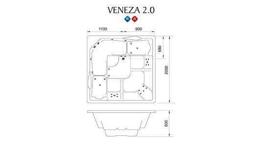 SPA Quadrado Veneza 2.0 em Acrílico