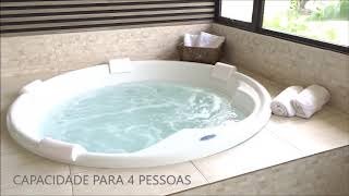 Spa Redondo J180 Quality Jacuzzi em Acrílico Com Cobertura Térmica