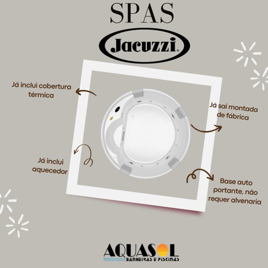 Spa Redondo J180 Quality Jacuzzi em Acrílico Com Cobertura Térmica