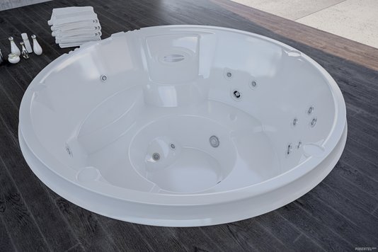 Spa Redondo J210 Jacuzzi em Acrílico Com Cobertura Térmica