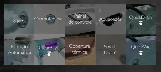 Spa Redondo J210 Jacuzzi em Acrílico Com Cobertura Térmica