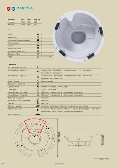 SPA Redondo Mantova em Gel Coat