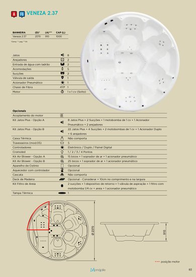 Spa Redondo Veneza 2.37 em Gel Coat