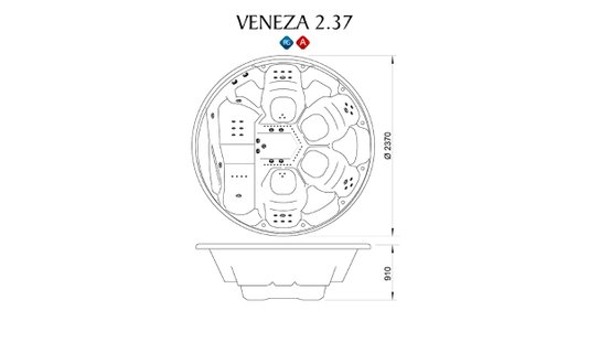 Spa Redondo Veneza 2.37 em Gel Coat