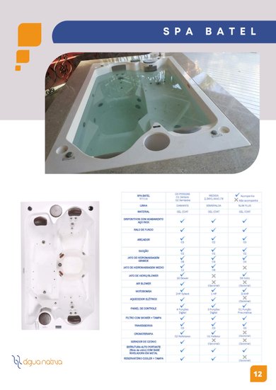 Spa Retangular Batel Slim Plus em Gel Coat