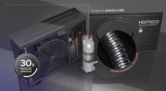 Trocador de Calor Komtherm Inverter 25QC para Piscinas