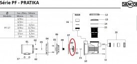 Rotor Noryl 815 = Ø 114mm 1.5 cv do Motor Dancor PF-17