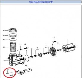 Pino para Fixação da Base do Motor Jacuzzi B