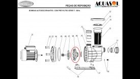 Difusor da Motobomba para Piscinas F Jacuzzi 1F,3F,5F
