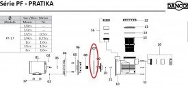 Oring Ref 2-258 do Motor de Piscina Dancor PF 17