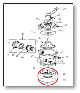 Cesto válvula seletora e anel oring do cesto Sibrape