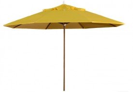 Guarda-sol Tipo Italiano Ombrelone Redondo 4,00m Em Madeira e Bagum Liso