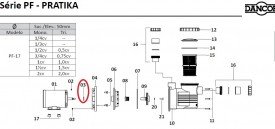 Defletor do Motor de Piscina Dancor Linha PF-17/PF-22
