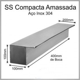 Cascata de Embutir 40 cm de Lâmina Amassada Inox 304
