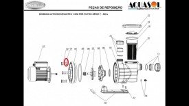 Arruela Lisa para Motor de Piscina Jacuzzi Modelo F