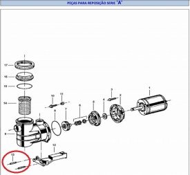 Par de Pinos do Motor para Piscina Jacuzzi A