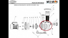 Corpo do Pré Filtro do Motor para Piscinas Jacuzzi F