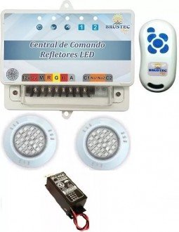 Conjunto Led para Piscina com 2 Lâmpadas Power Led Rgb