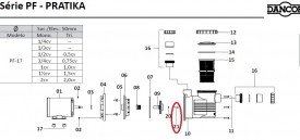 Parafuso Sextavado 1/4"x5/8" UNF do Motor Dancor