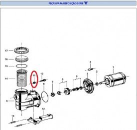 Porca Sextavada do Motor da Jacuzzi do Modelo B
