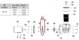 Intermediária Interna PF/CHS-22 do Motor Dancor