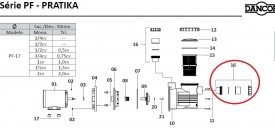 União Soldável do Motor de Piscina Dancor PF-17
