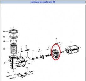 Bracket do Motor para Piscinas Modelo B  Jacuzzi