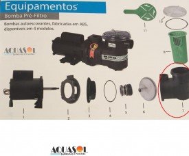 Corpo Pré-Filtro da Motobomba para Piscinas Henrimar