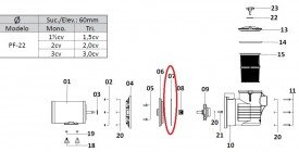 Oring Ref 2-264 PF22 do Motor para Piscina Dancor