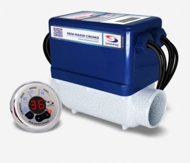 Aquecedor Exclusivo New Maxxi Cromo para Banheiras e Spas