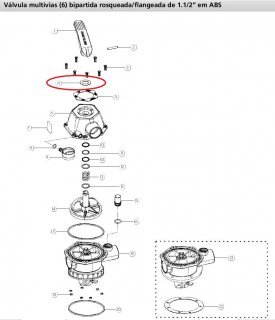 Arruela lisa inox 50,0 x 26,2 x 0,8mm do filtro Nautilus