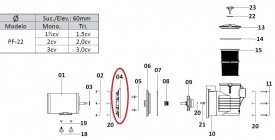 Intermediária Externa PF/CHS-22 para Motor Dancor