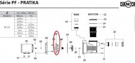Intermediaria Interna PF/CHS do Motor Dancor PF-17