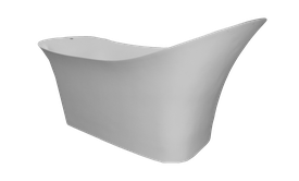 Banheira Oval de Imersão Moove Freestanding em Solid Surface Fosco ou Polido