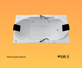 Banheira Dupla de Hidromassagem Completa Bari em Gel Coat *