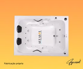 Banheira Dupla de Hidromassagem Gardênia Slim Plus em Acrílico *