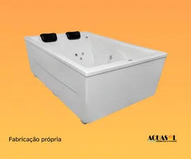 Banheira Dupla de Hidromassagem Premium Roma em Acrílico *
