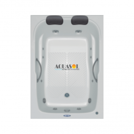 Banheira Retangular Dupla Córdoba Slim em Gel Coat