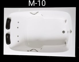 Banheira Retangular Dupla M10 em Gel Coat Padrão