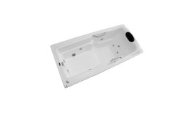 Banheira Retangular Elba em Gel Coat