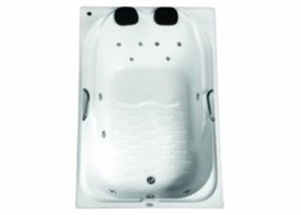 Banheira Retangular Violeta Dupla Master em Gel Coat