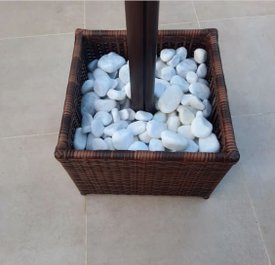 Base Com Cachepô Exclusiva Para Ombrelones Monoflex e Duoflex