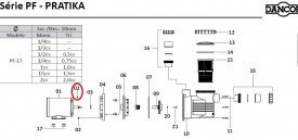 Porca Sextavada do Motor de Piscina Dancor PF-17