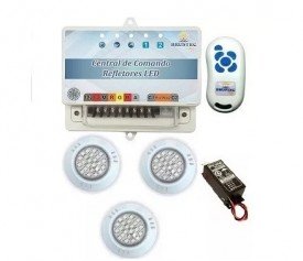 Conjunto Led para Piscina com 3 Refletores Power Led