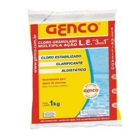 Cloro Granulado para Piscina Genco Múltipla Ação 1kg