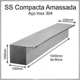 Cascata de Embutir 1 metro de Lâmina Amassada Inox 304