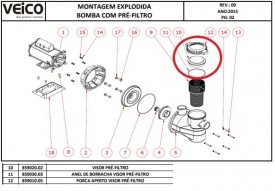 Conjunto Completo do Pré Filtro da Motobomba Veico